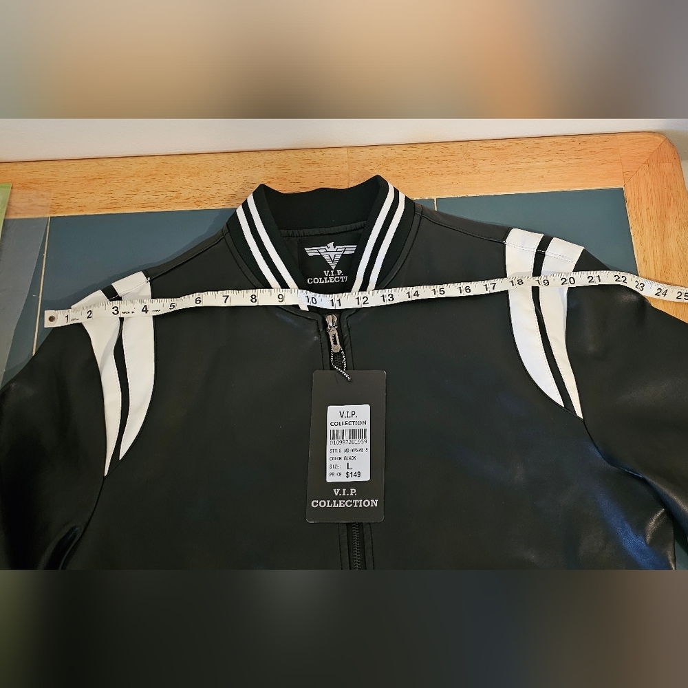 VIP Collection Black Leather Jacket - Picture 12 of 12